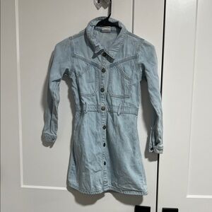 Cotton On Kids Light Wash Denim Button-Front Dress